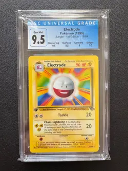 Electrode 18/64 1st Edition Non 1999 Jungle Pokemon Card CGC 9.5 Blue Label /10 - Image 1