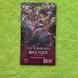 Bandai One Piece Card Game A Fist of Divine Speed Booster Pack English 12 Cards - Image 1