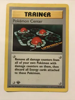 Pokemon TCG Pokemon Center Base Set 85/102 1st Edition Uncommon Shadowless Card - Image 1