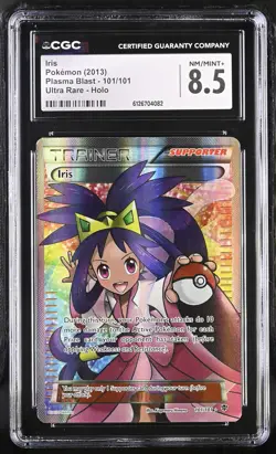 CGC 8.5 Iris 2013 Plasma Blast 101/101 Holo Pokemon Card - Image 1