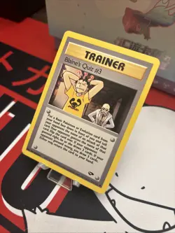 Pokemon TCG Gym Challenge Trainer Blaine's Quiz #3 Card #112/132 Unlimited LP - Image 3