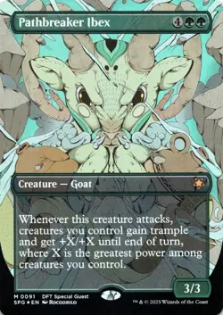 Pathbreaker Ibex FOIL BORDERLESS Special Guests Magic MTG NM - Image 1