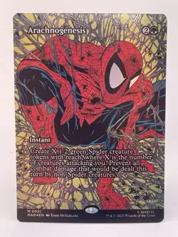 Magic The Gathering - Arachnogenesis (Borderless) - Marvel Universe (MAR) Foil - Image 1