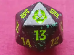 Magic The Gathering AVATAR THE LAST AIRBENDER GREEN D20 SPINDOWN DICE MTG - Image 1