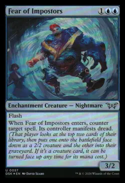 Fear of Imposters (foil) Duskmourn Mythic Relics - Image 1