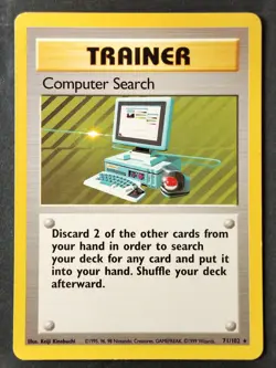 Computer Search 071/102 Base Set Regular, Pokemon 1999 (LP) - Image 1