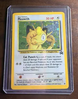 Meowth #10 Black Star Promo Holo Rare Vintage 1999-2000 Pokemon Card - Image 3