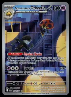 Team Rocket's Orbeetle 198/182 - Pokemon Destined Rivals - IR (NM) - Image 1