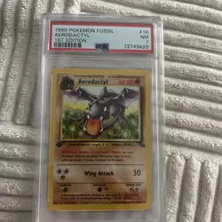 Aerodactyl-Fossil 1st Edition PSA 7 Pokemon 16/62 - Image 1