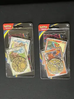 Pokemon TCG Phantasmal Flames - 2x Premium Checklane Blister (Greedent+Magcargo) - Image 1