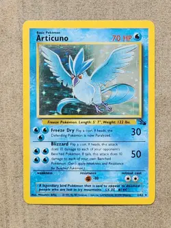 Pokemon TCG Articuno Fossil 2/62 Holo Rare 1999 Wizards 70 HP Unlimited - Image 1