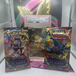2025 POKEMON SVP EN EEVEE PRISMATIC EVOLUTION ETB PSA 9 With Two Packs MEG PHAN - Image 1