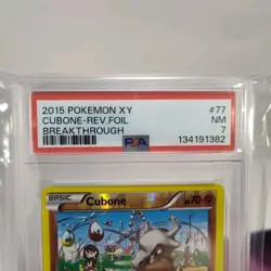 Cubone 77/162 Breakthrough Reverse Holo Common Pokemon TCG PSA 7 - Image 2