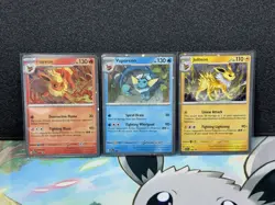 Pokemon TCG - Prismatic Evolutions Flareon 167 Vaporeon 168 Jolteon 169 Promo - Image 1