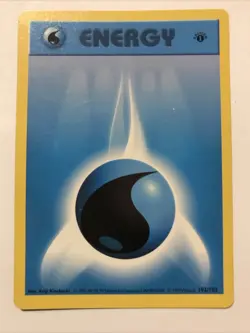 Pokemon TCG Base Set 1st Edition Regular Water Energy 102/102 Shadowless - Image 1