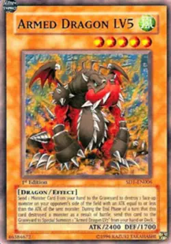 Armed Dragon LV5 - SD1-EN006 - Common - Unlimited Edition Lightly Played Structu - Image 1
