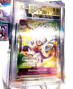 2022-24 One Piece Monkey D Luffy Regional FINALIST promo Bgs 9.5 psa - Image 1