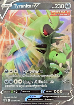 Tyranitar V SWSH109 - Black Star Promo - Ultra Rare Holo Pokemon Card Near Mint - Image 1