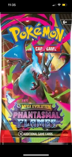 Pokemon Phantasmal Flames Booster Pack - Random Art - FACTORY SEALED - 10 Cards - Image 1