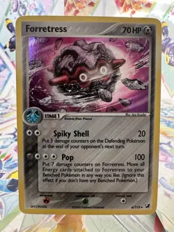 Pokemon TCG Forretress Holo Rare 2005 Unseen Forces 6/115 Card CLEAN - Image 1