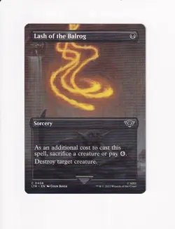 2023 MAGIC GATHERING LORD OF THE RINGS BORDERLESS LASH OF THE BALROG (#2) (X) - Image 1