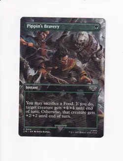 2023 MAGIC THE GATHERING LORD OF THE RINGS BORDERLESS PIPPIN'S BRAVERY (#2) (X) - Image 1