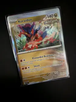 Pokemon Koraidon TCG SV05: Temporal Forces Holo Card 119/162 Miscut Error - Image 2