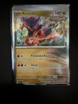 Pokemon Koraidon TCG SV05: Temporal Forces Holo Card 119/162 Miscut Error - Image 3