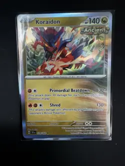 Pokemon Koraidon TCG SV05: Temporal Forces Holo Card 119/162 Miscut Error - Image 4