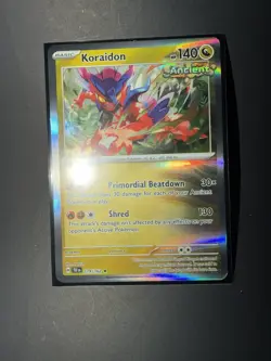 Pokemon Koraidon TCG SV05: Temporal Forces Holo Card 119/162 Miscut Error - Image 5