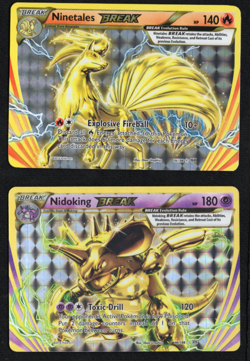 Pokemon XY Evolutions Ninetales 16/108 + Nidoking 46/108 BREAK Card Lot - Image 1