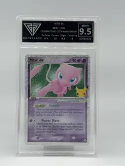 Mew EX 88/92 Holo Pokemon Card 2021 Celebrations Graded Mint 9.5 - Image 1