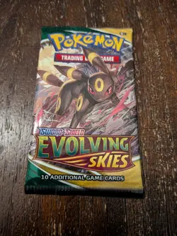 2021 Pokemon Evolving Skies Booster Pack Factory Sealed Umbreon Art Rayquaza - Image 1