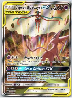POKEMON TCG ESPEON & DEOXYS GX SM240 PR-SM PROMO SM BLACK STAR PROMOS POKEMON - Image 1