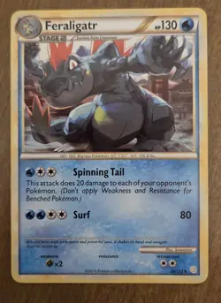 Feraligatr HeartGold & SoulSilver 20/123 Rare non-holo NM - ungraded Pokemon Crd - Image 1