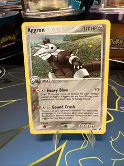 Pokemon TCG Aggron Holo Rare 2/92 EX Legend Maker LP 2006 - Image 1