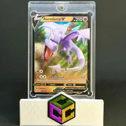 Pokemon TCG Aerodactyl V Lost Origin 092/196 Holo Ultra Rare Nm - Image 1