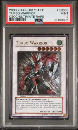YU-GI-OH TURBO WARRIOR Ultimate Rare Crossroads of Chaos 038 PSA 9 MINT - Image 1