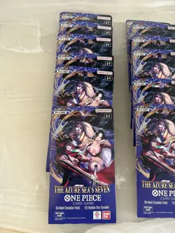 20 One Piece The Azure Sea’s Seven OP 14 Sleeved Booster Packs English. - Image 2