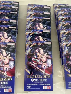 20 One Piece The Azure Sea’s Seven OP 14 Sleeved Booster Packs English. - Image 3