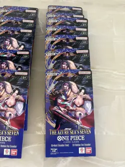 20 One Piece The Azure Sea’s Seven OP 14 Sleeved Booster Packs English. - Image 4