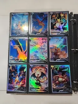 Lot of 9 Custom holo fanart mixed V Pokemon Trading Card Sleeved & Top Loaded!! - Image 2