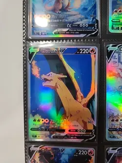Lot of 9 Custom holo fanart mixed V Pokemon Trading Card Sleeved & Top Loaded!! - Image 4