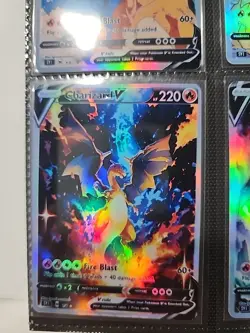 Lot of 9 Custom holo fanart mixed V Pokemon Trading Card Sleeved & Top Loaded!! - Image 5