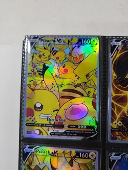 Lot of 9 Custom holo fanart mixed V Pokemon Trading Card Sleeved & Top Loaded!! - Image 3