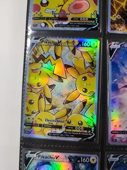 Lot of 9 Custom holo fanart mixed V Pokemon Trading Card Sleeved & Top Loaded!! - Image 4