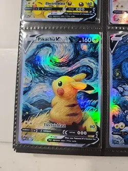 Lot of 9 Custom holo fanart mixed V Pokemon Trading Card Sleeved & Top Loaded!! - Image 5
