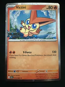 Victini #012/086 Black Bolt Stamped SV Black Bolt Promo Pokemon Card NM - Image 1
