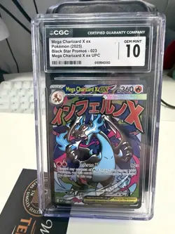 Pokemon Mega Charizard X ex 023 Me: Mega Evolution Promo Holo CGC 10 TCG Card - Image 1