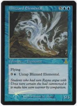 Blizzard Elemental 1999 Urza's Destiny FOIL Blue Rare Creature MTG NM AZ2 - Image 1